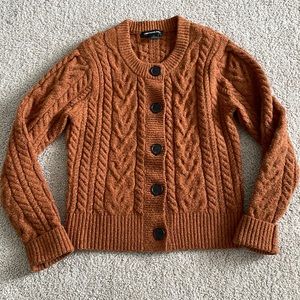 Something navy cardigan with small shoulder pads size xs